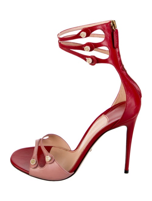 Gucci Interlocking G Logo Leather Sandals