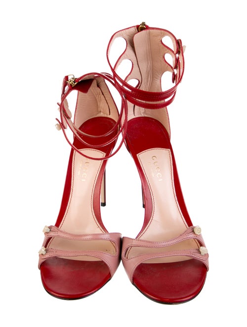 Gucci Interlocking G Logo Leather Sandals