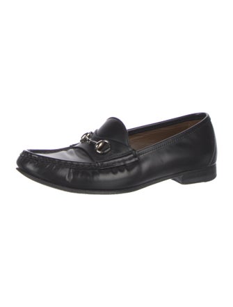 Gucci Horsebit Accent Leather Loafers