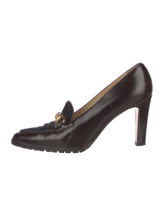 Gucci Horsebit Accent Leather Pumps