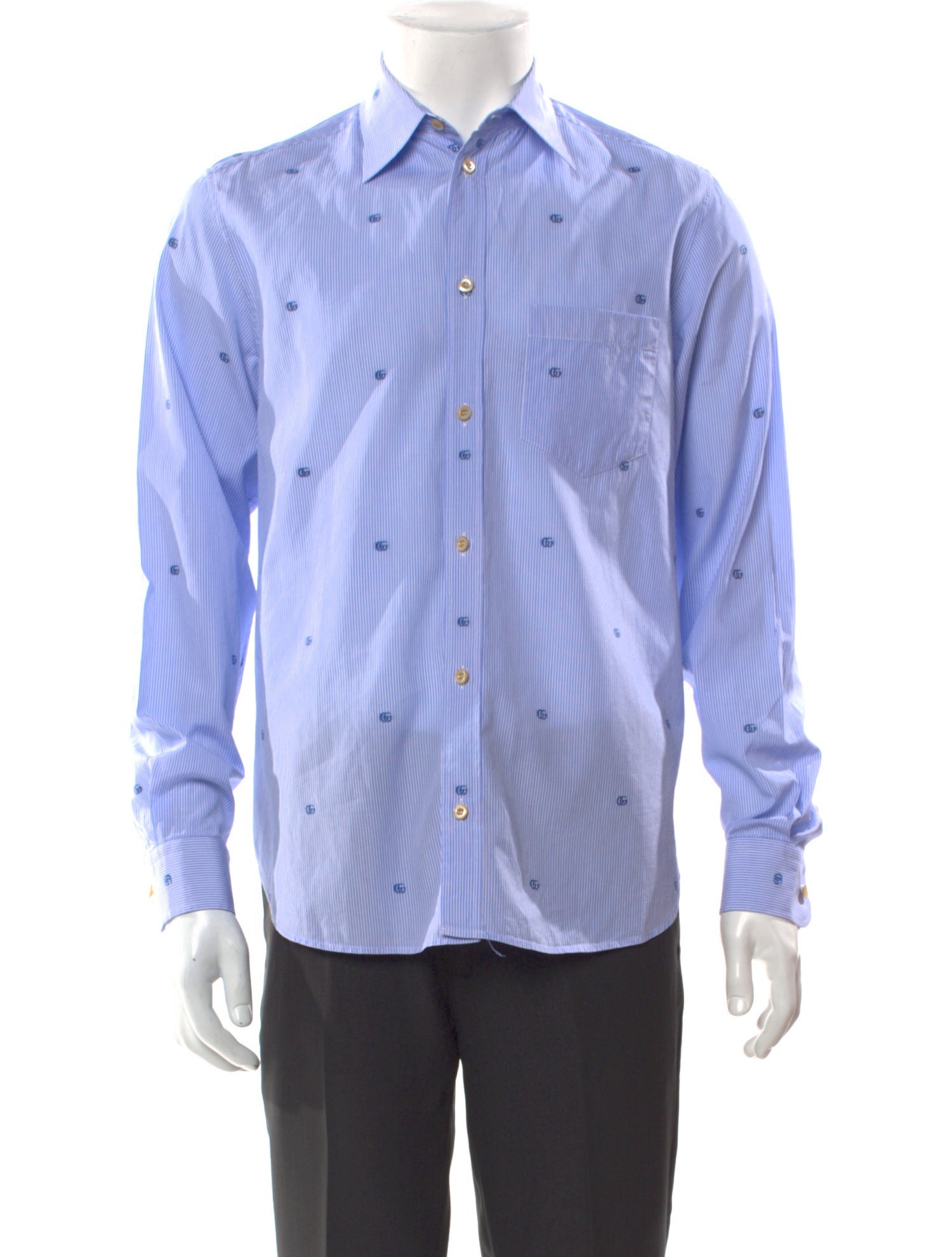 Gucci Striped Long Sleeve Dress Shirt