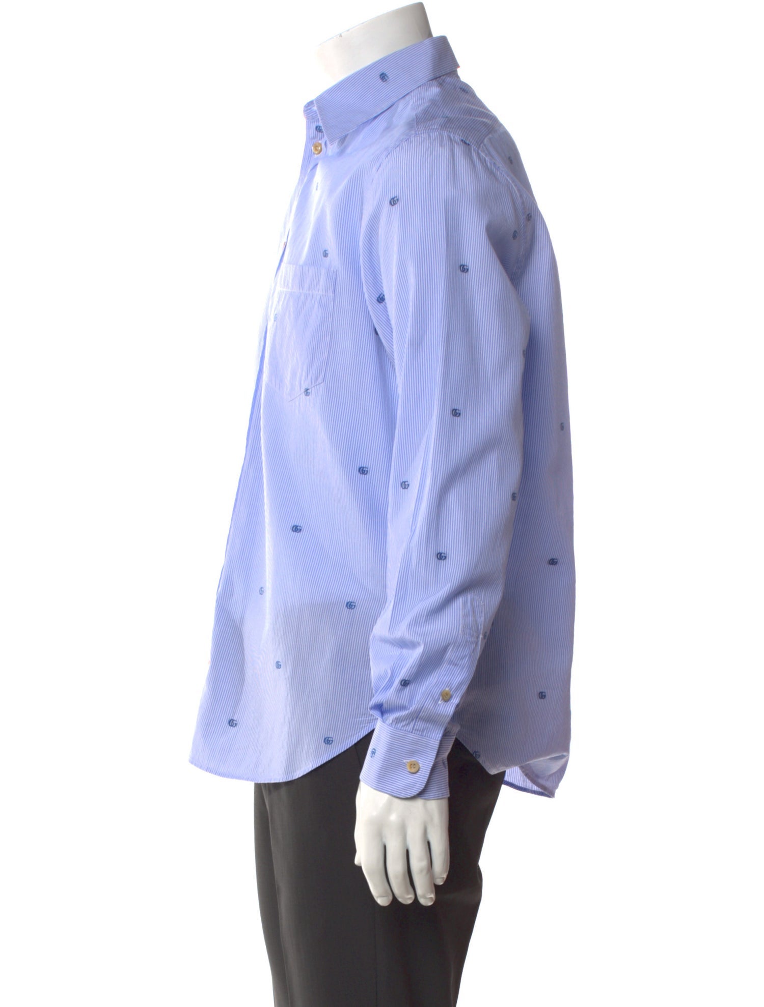 Gucci Striped Long Sleeve Dress Shirt