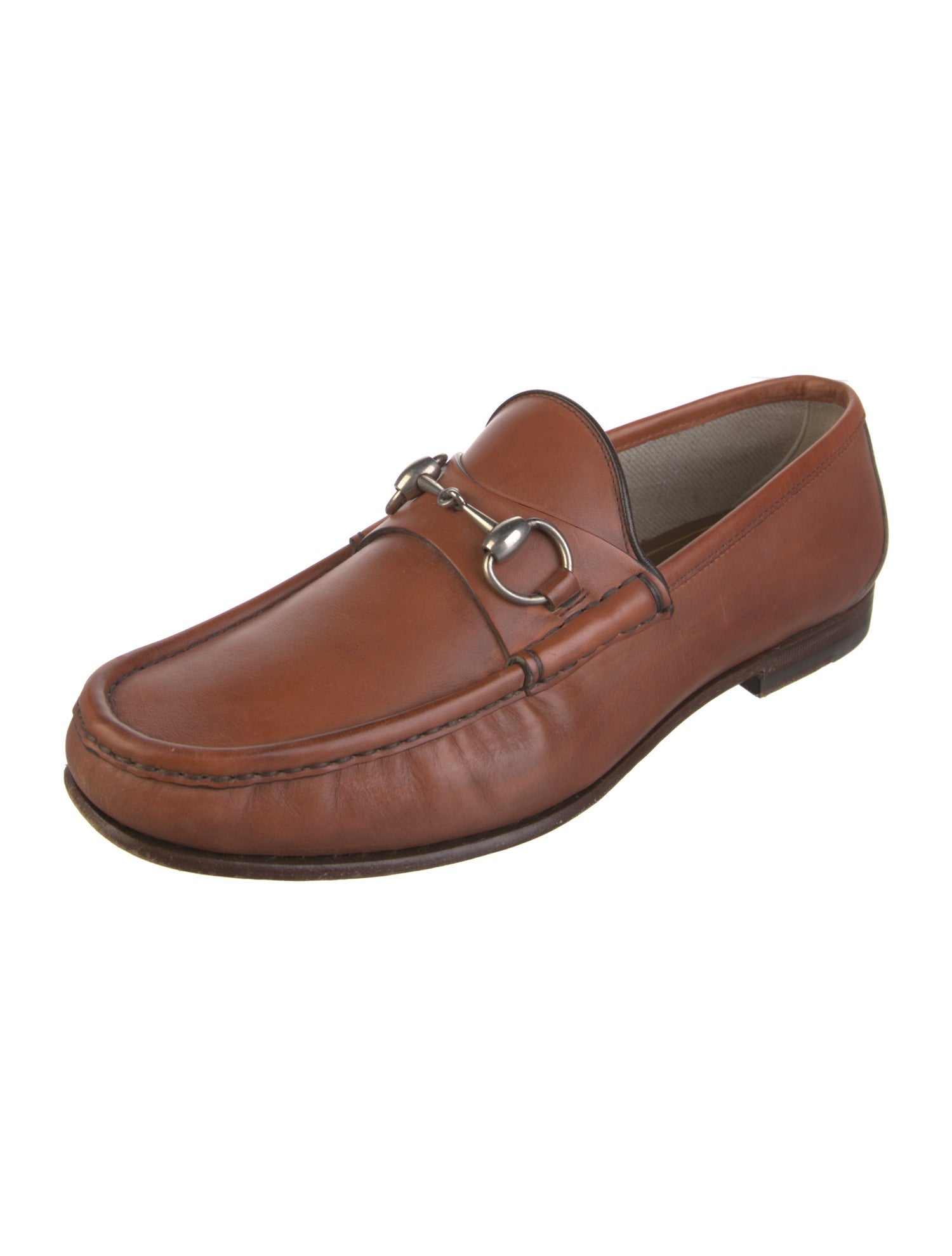 Gucci Horsebit Accent Leather Dress Loafers