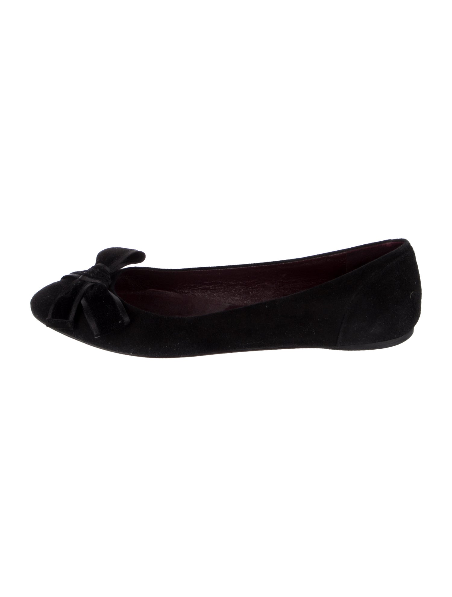 Gucci Horsebit Accent Suede Ballet Flats