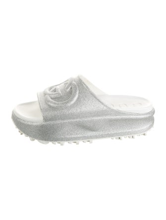 Gucci Interlocking G Logo Glitter Slides