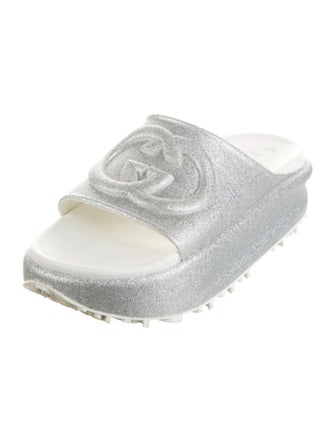 Gucci Interlocking G Logo Glitter Slides