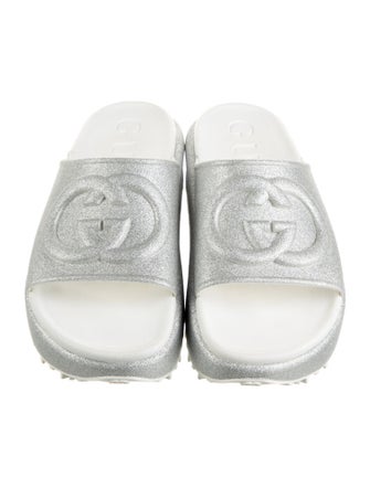 Gucci Interlocking G Logo Glitter Slides