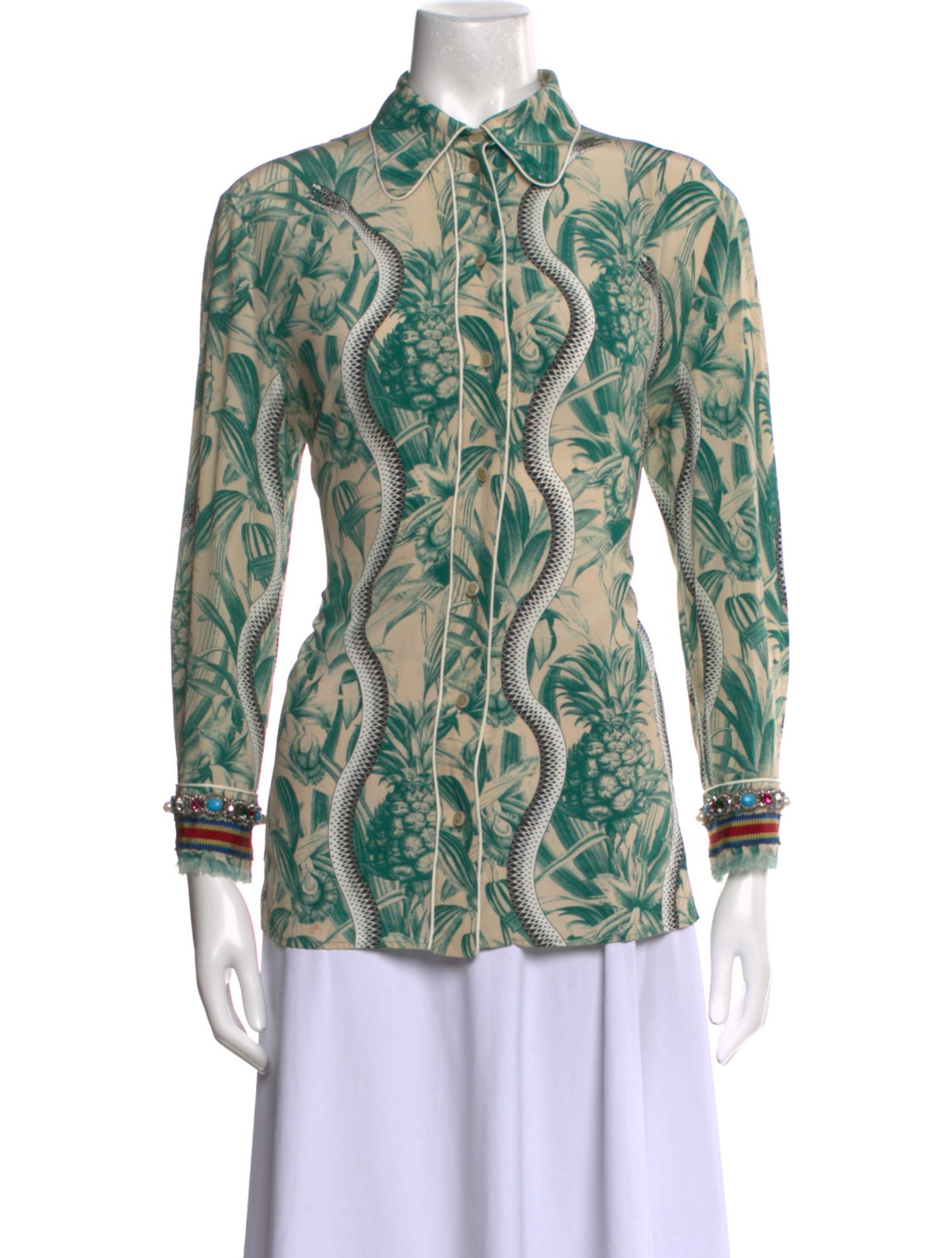 Gucci 2015 Silk Button-Up Top