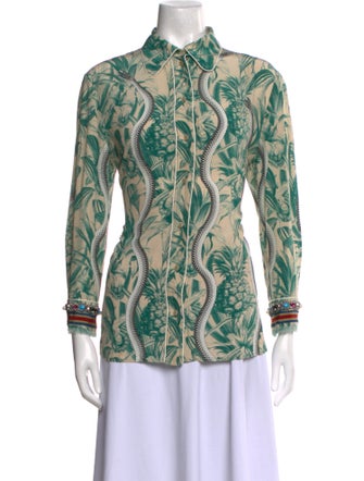 Gucci 2015 Silk Button-Up Top