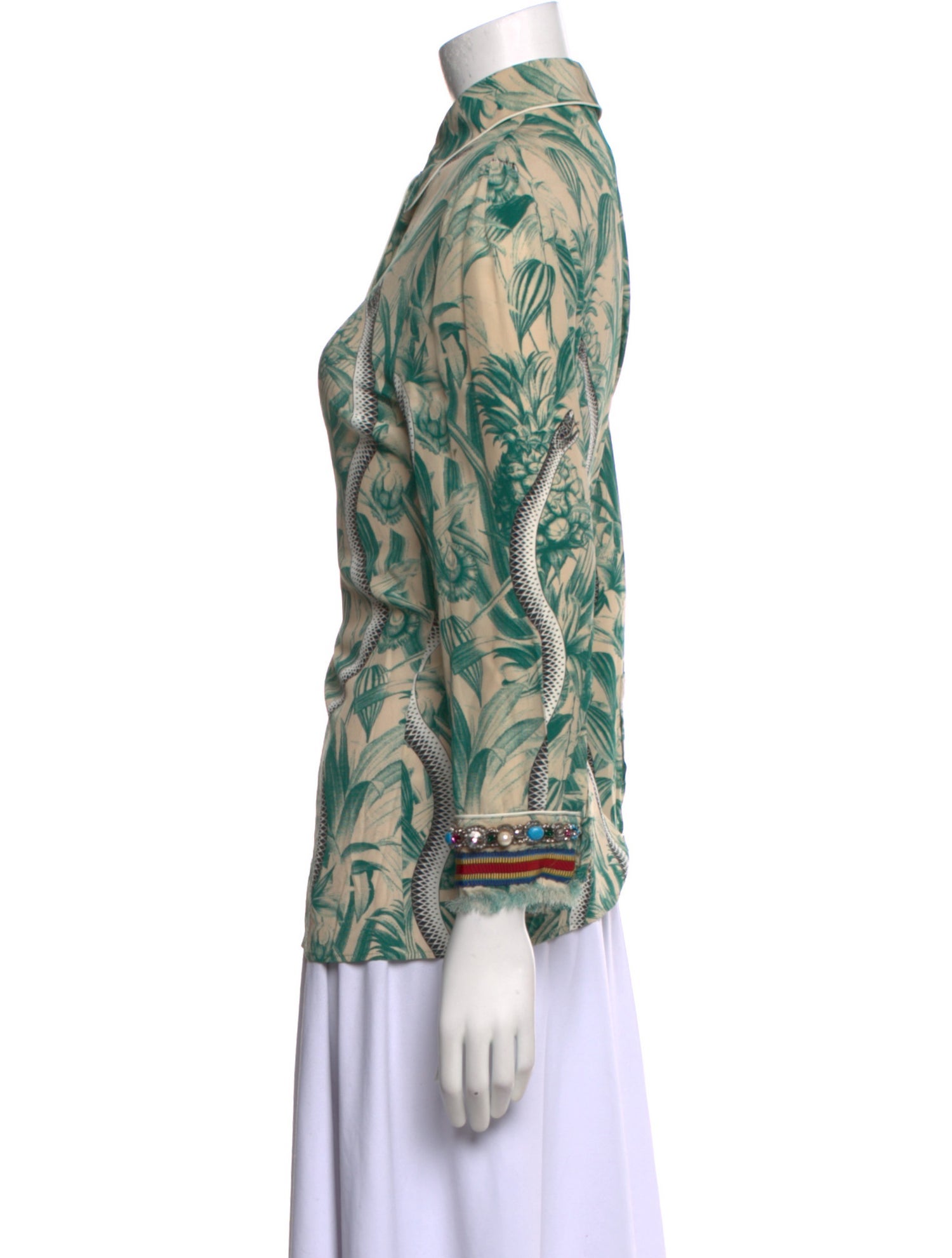 Gucci 2015 Silk Button-Up Top