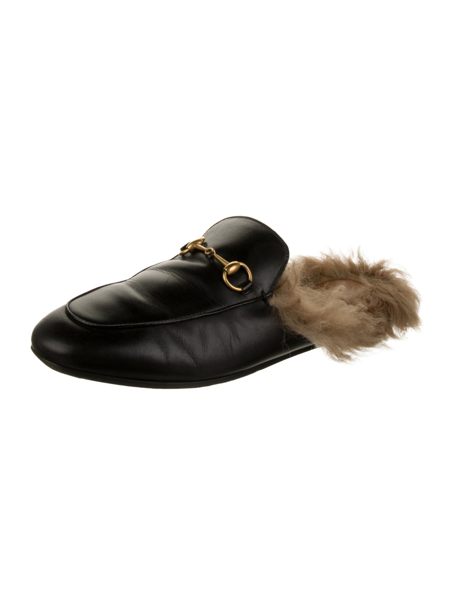 Gucci Horsebit Accent Leather Mules