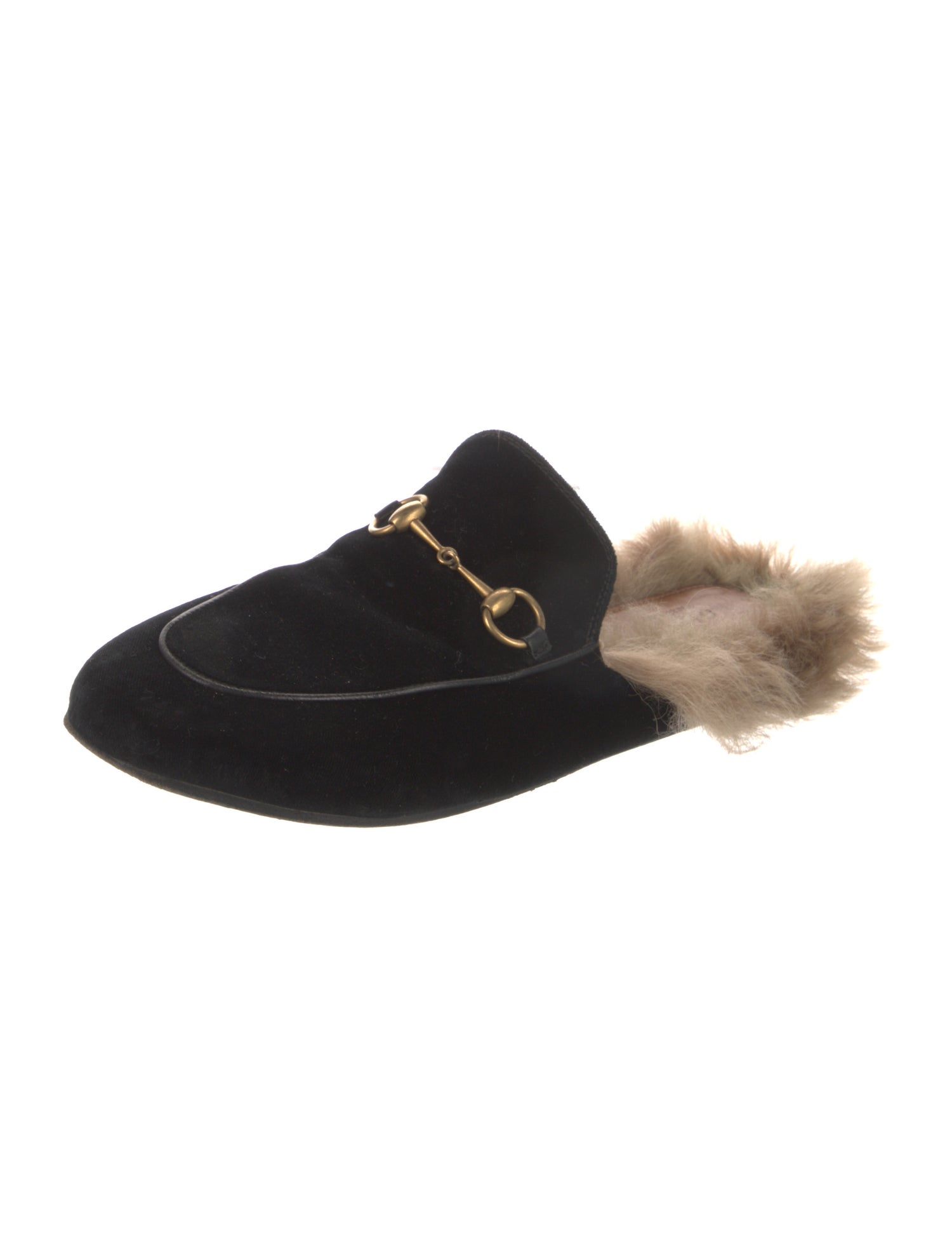 Gucci Horsebit Accent Velvet Mules