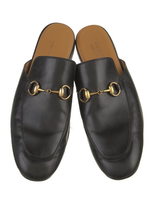 Gucci Horsebit Accent Leather Slippers