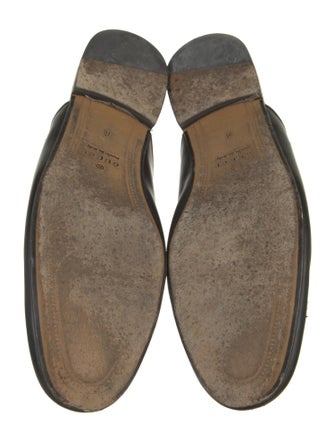 Gucci Horsebit Accent Leather Slippers