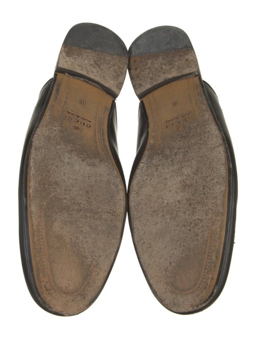 Gucci Horsebit Accent Leather Slippers