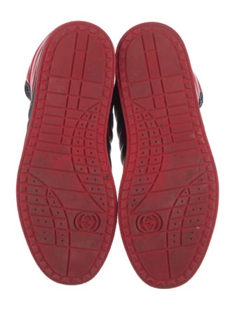 Gucci Web Accent Leather Sneakers