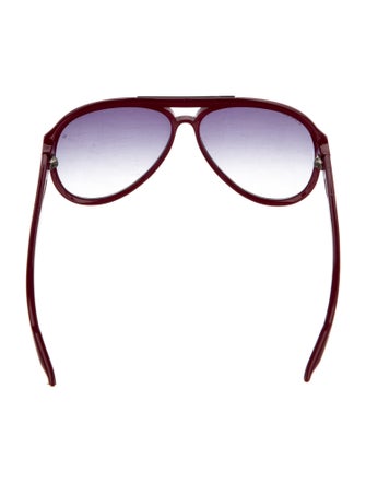 Gucci Sylvie Web Accent Aviator Sunglasses