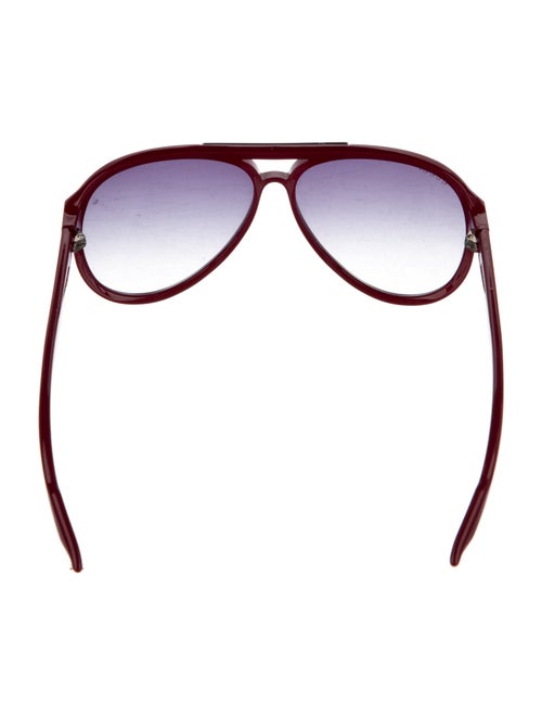 Gucci Sylvie Web Accent Aviator Sunglasses