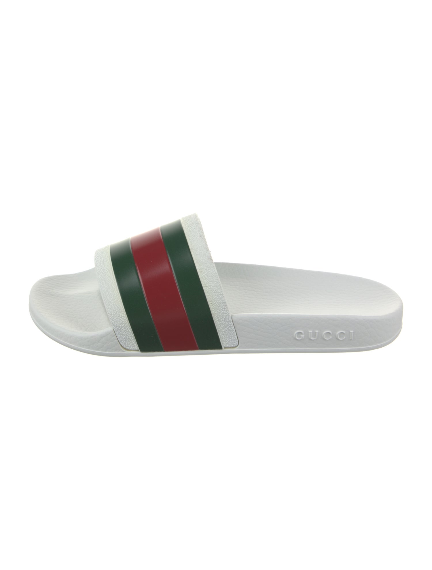 Gucci Patent Leather Striped Slides