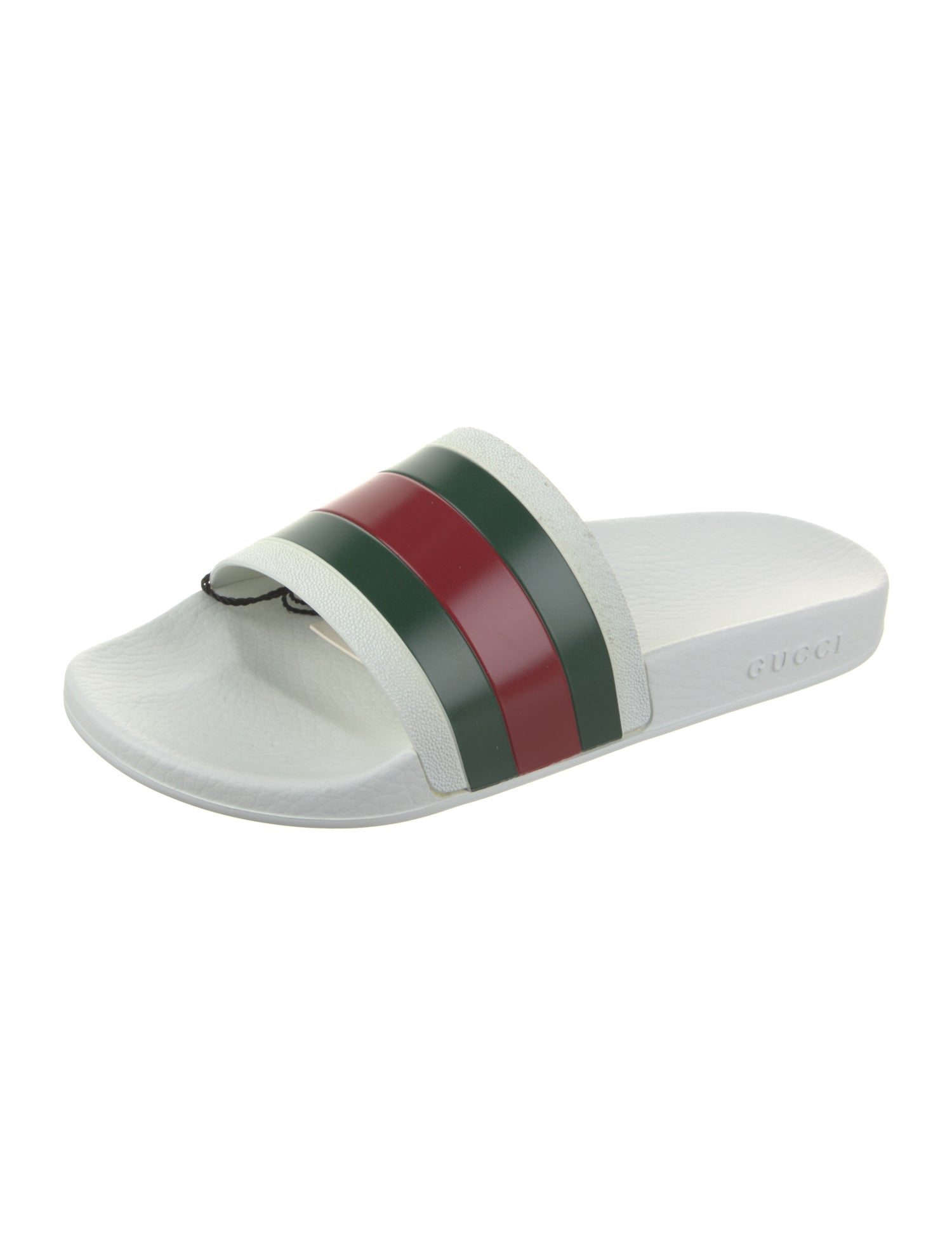 Gucci Patent Leather Striped Slides