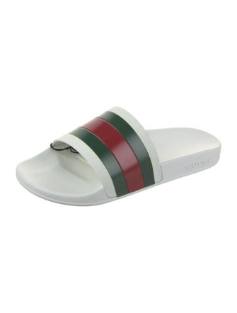 Gucci Patent Leather Striped Slides