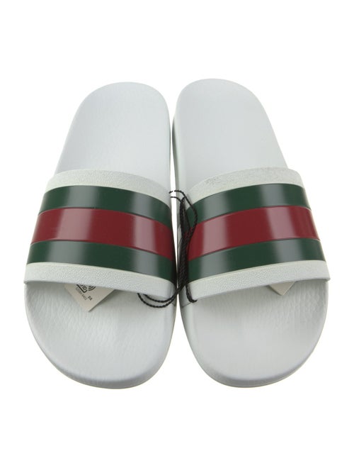 Gucci Patent Leather Striped Slides