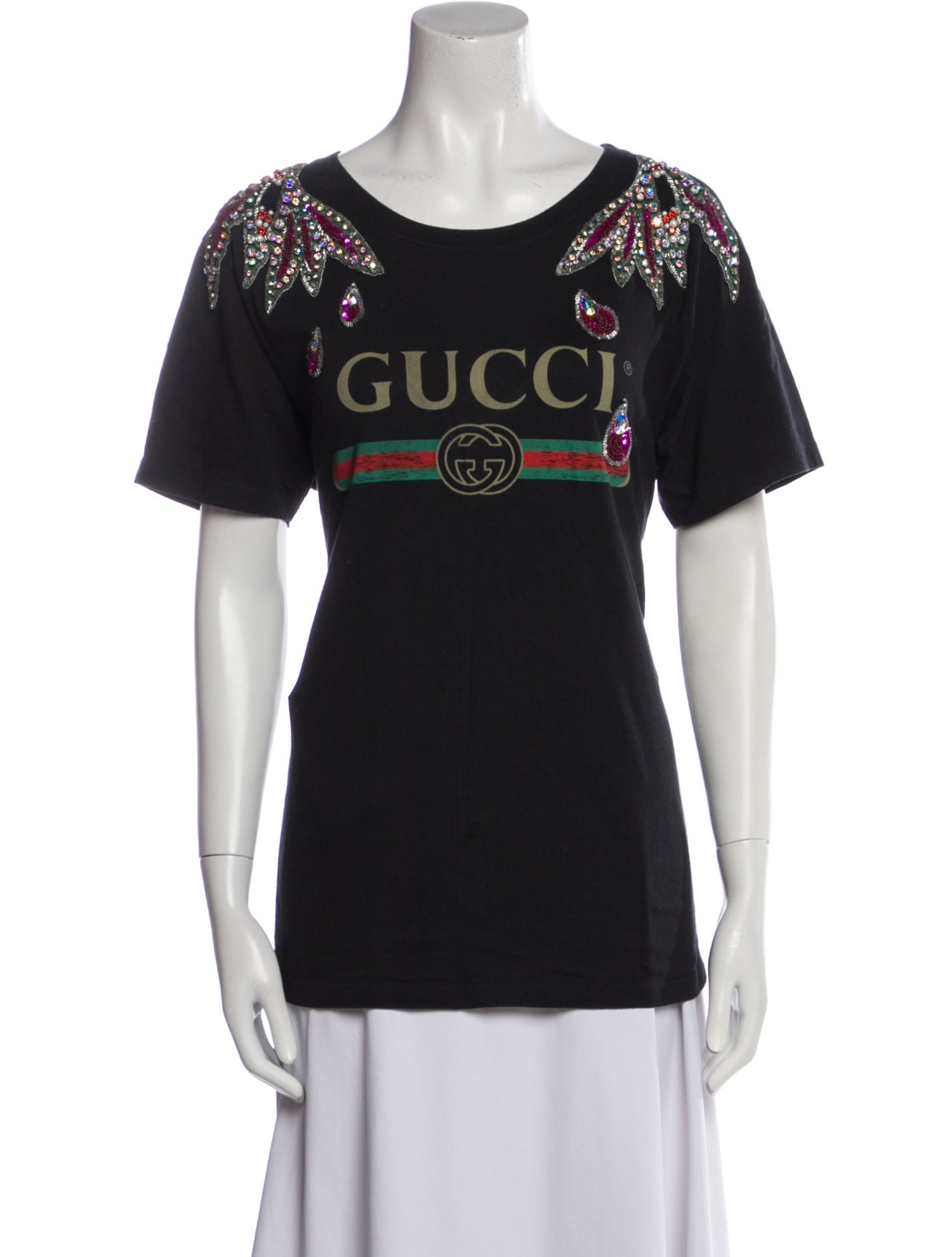 Gucci Graphic Print Scoop Neck T-Shirt