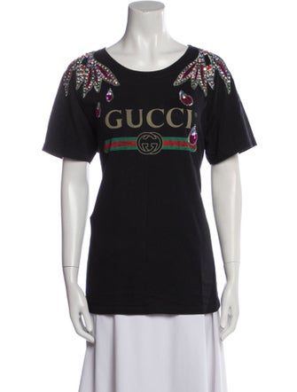 Gucci Graphic Print Scoop Neck T-Shirt