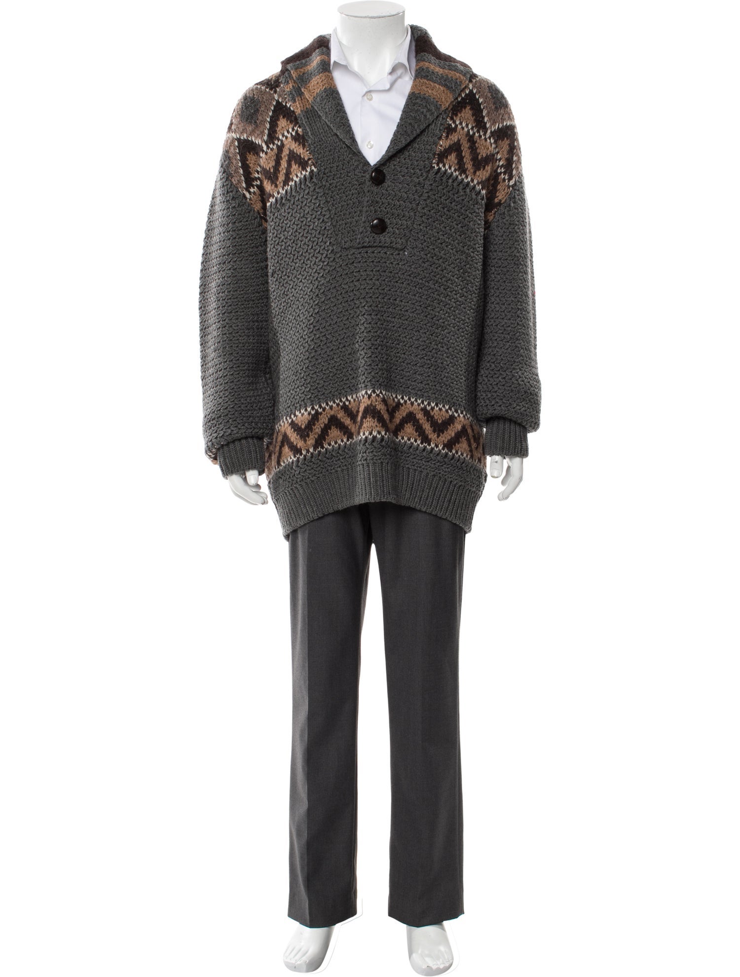 Gucci Wool Graphic Print Cardigan