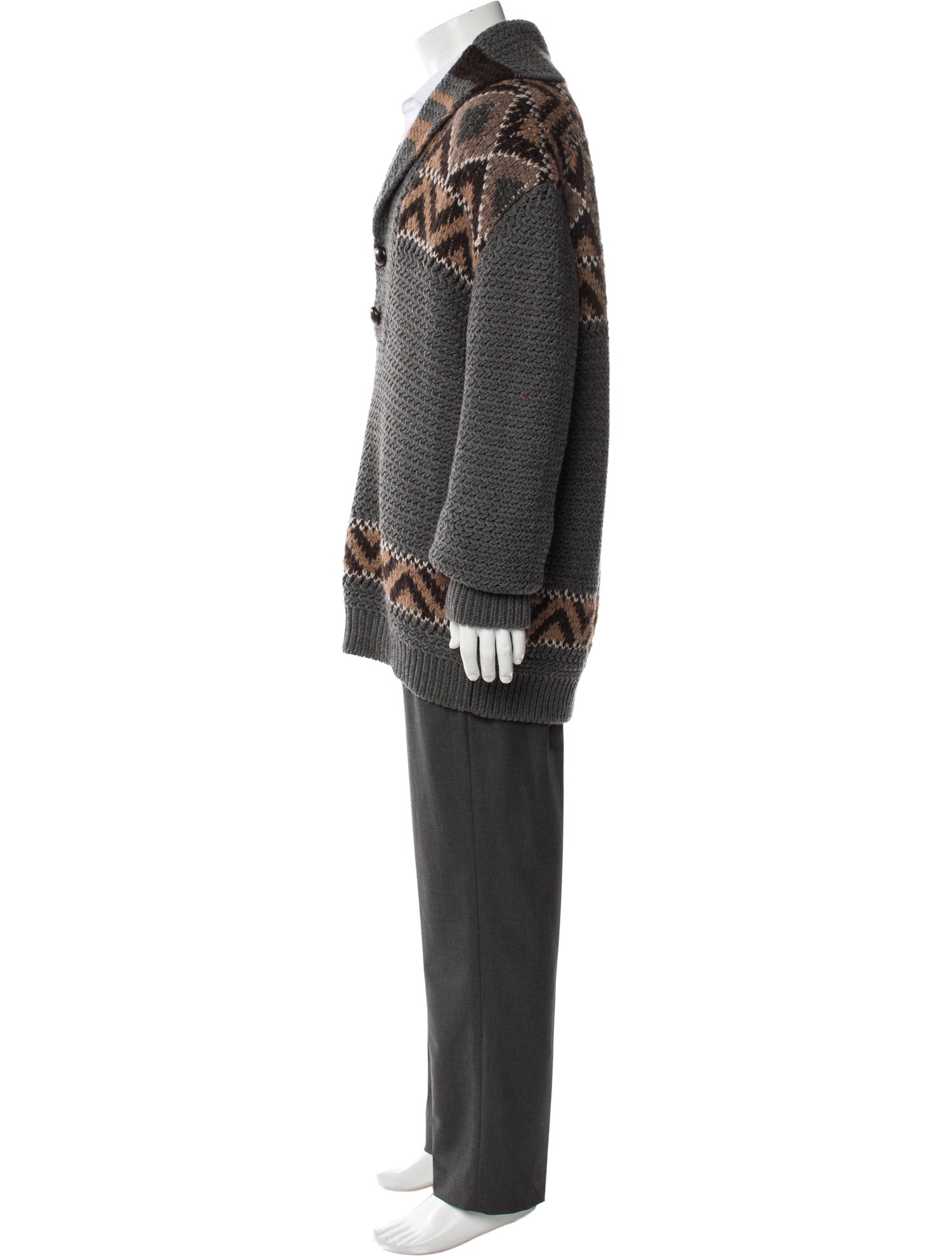 Gucci Wool Graphic Print Cardigan