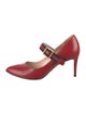 Gucci Sylvie Web Accent Leather Pumps