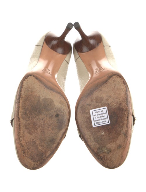 Gucci Horsebit Accent Leather Pumps