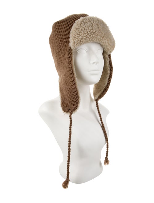 Gucci Brown Pattern Printed Wool Knit Hat