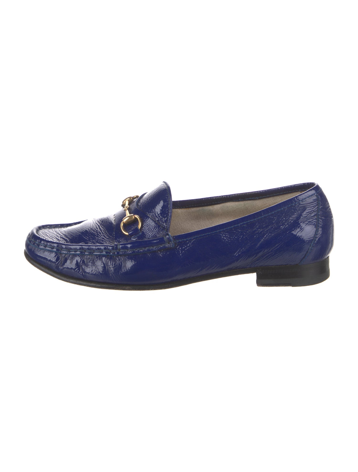 Gucci Horsebit Accent Patent Leather Loafers