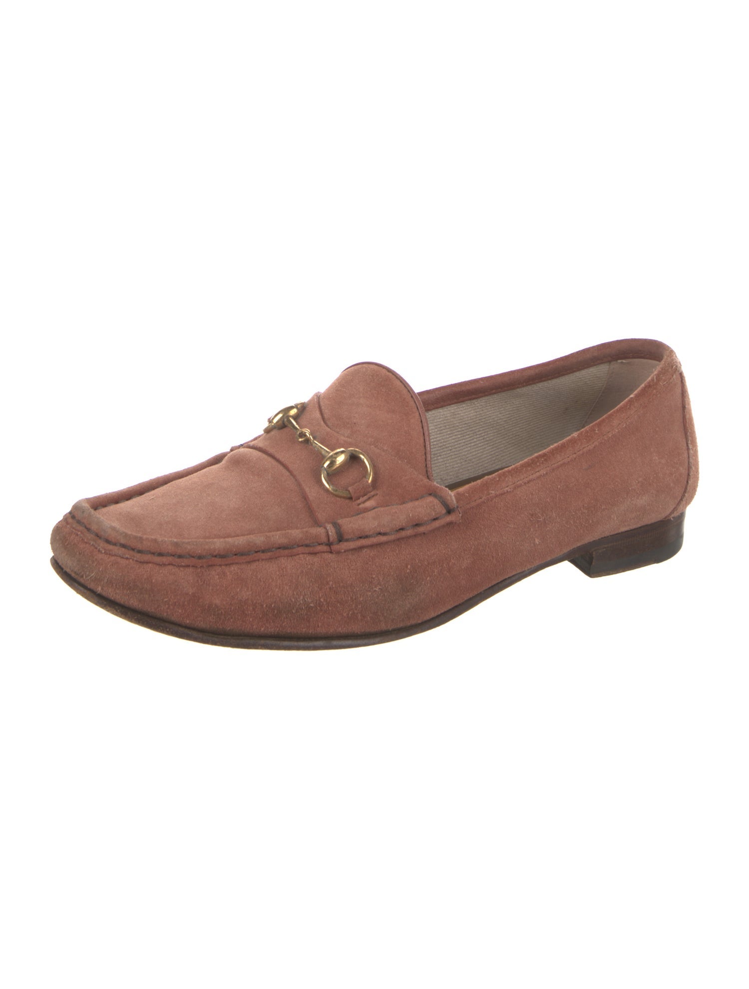Gucci Web Accent Suede Dress Loafers