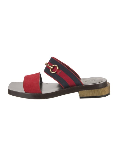 Gucci 1955 Horsebit Accent Suede Slides