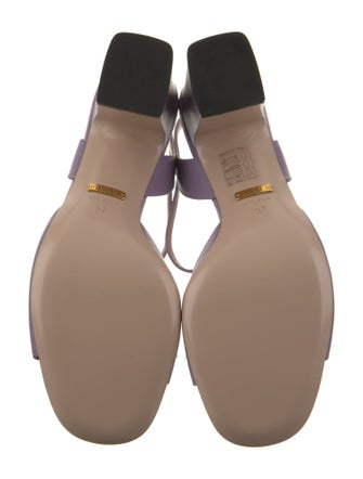 Gucci Horsebit Accent Leather Slingback Sandals