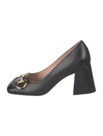 Gucci 1955 Horsebit Accent Leather Pumps