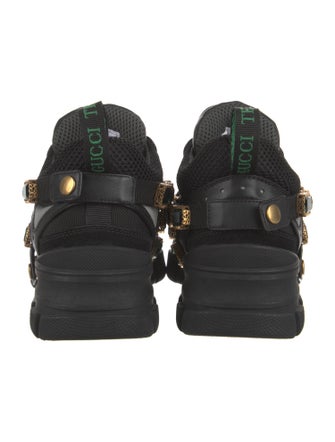 Gucci Leather Crystal Embellishments Chunky Sneakers
