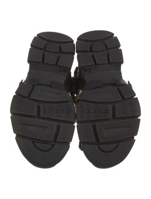 Gucci Leather Crystal Embellishments Chunky Sneakers