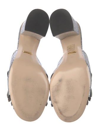 Gucci Leather Fringe Trim Accent Slides