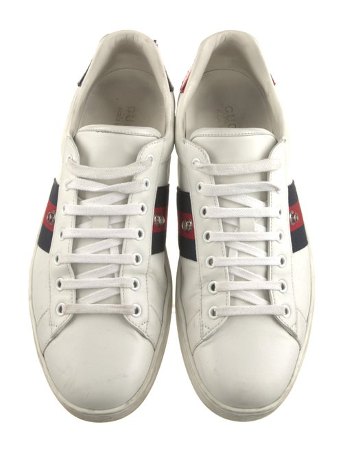 Gucci Web Accent Leather Sneakers