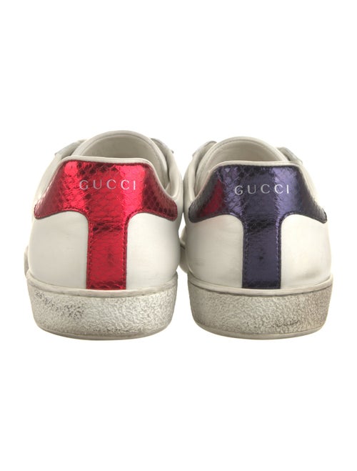 Gucci Web Accent Leather Sneakers