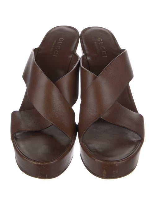 Gucci Horsebit Accent Leather Slides