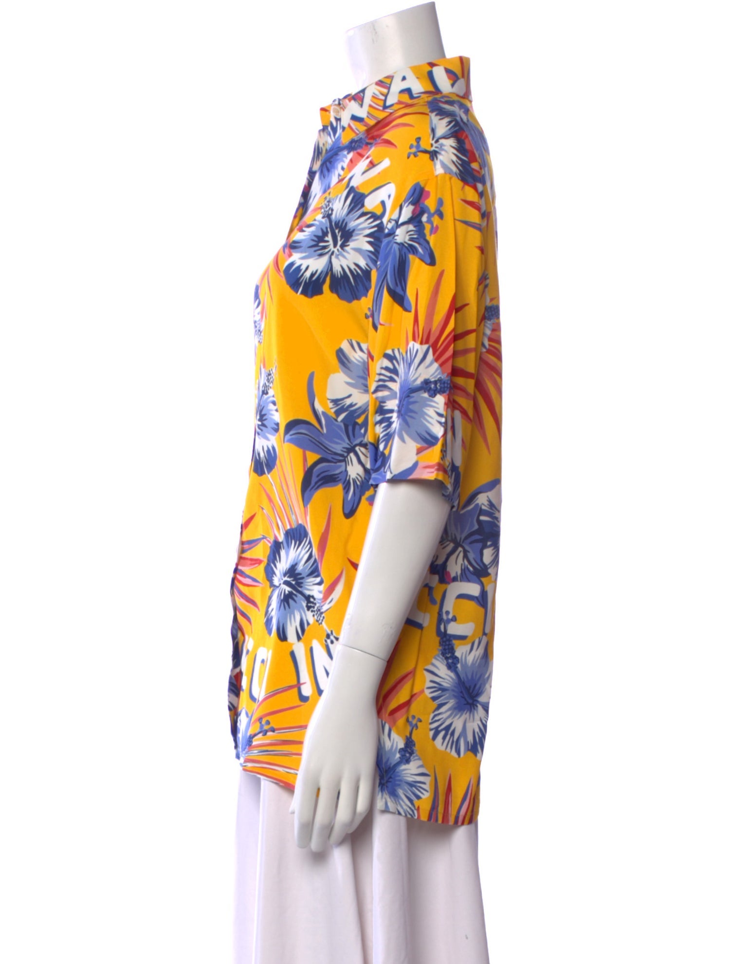 Gucci 2022 Floral Print Button-Up Top