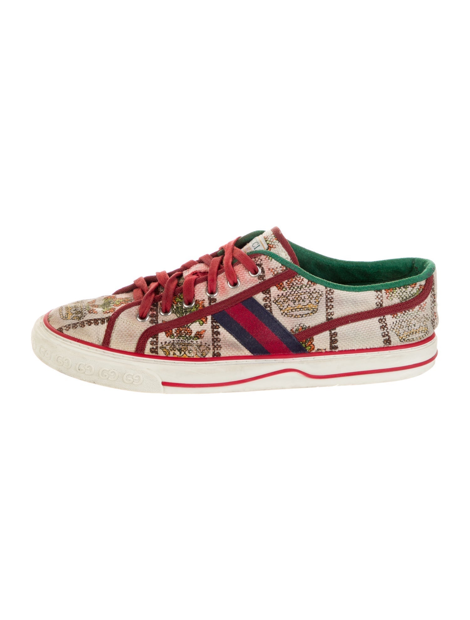Gucci Sylvie Web Accent Canvas Athletic Sneakers