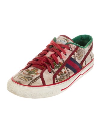 Gucci Sylvie Web Accent Canvas Athletic Sneakers
