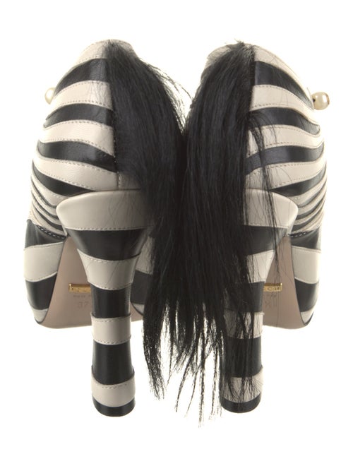 Gucci Leather Animal Print Mules