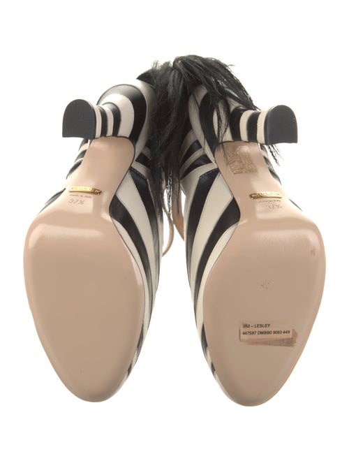 Gucci Leather Animal Print Mules