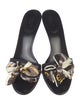 Gucci Leather Bow Accents Slides